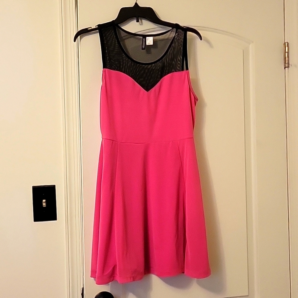 COPY - H&M pink mesh top dress